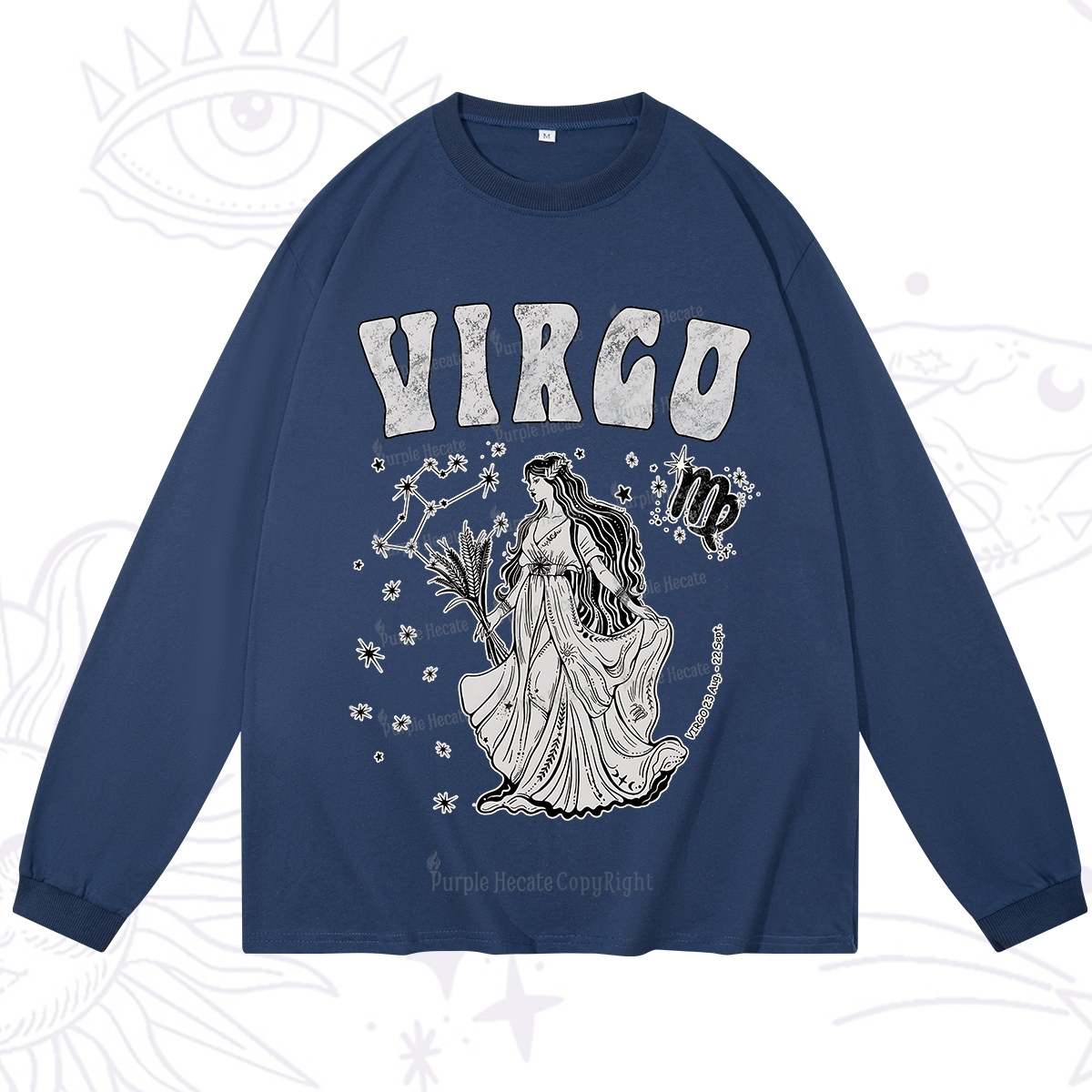 Purplehecate Virgo Starshine Zodiac Long Sleeve T-Shirt