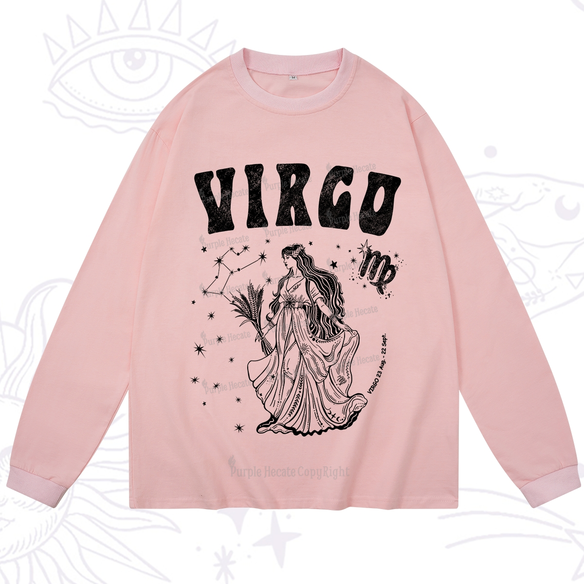 Purplehecate Virgo Starshine Zodiac Long Sleeve T-Shirt