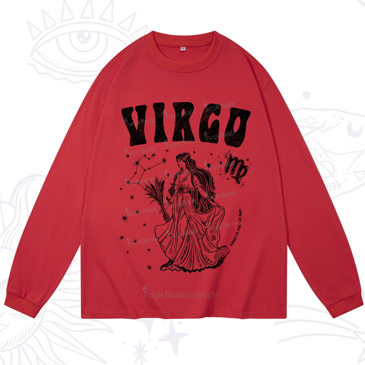 Purplehecate Virgo Starshine Zodiac Long Sleeve T-Shirt