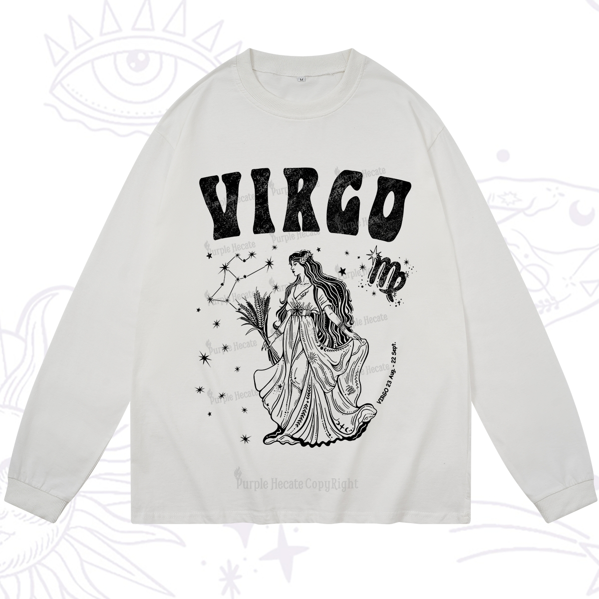 Purplehecate Virgo Starshine Zodiac Long Sleeve T-Shirt