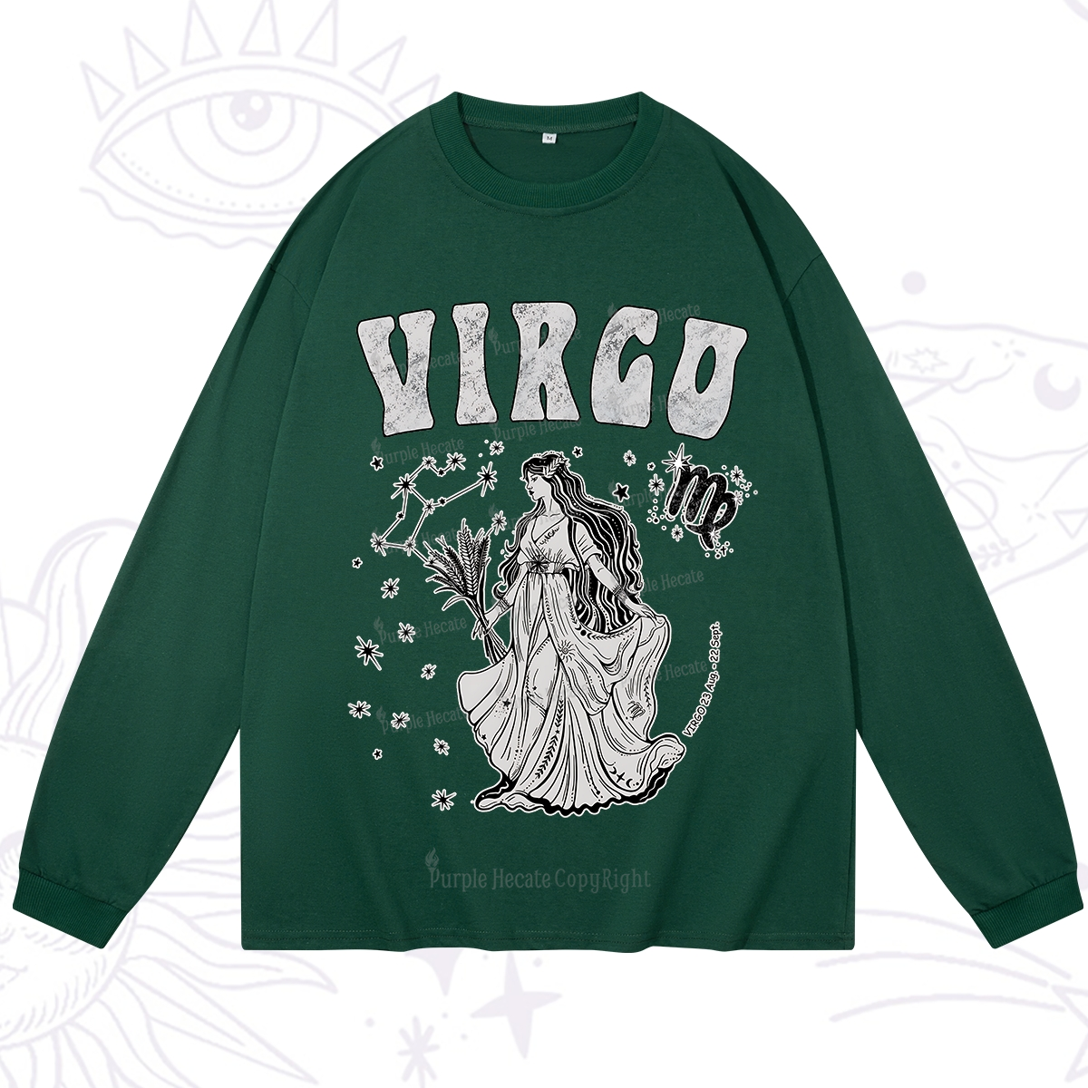 Purplehecate Virgo Starshine Zodiac Long Sleeve T-Shirt