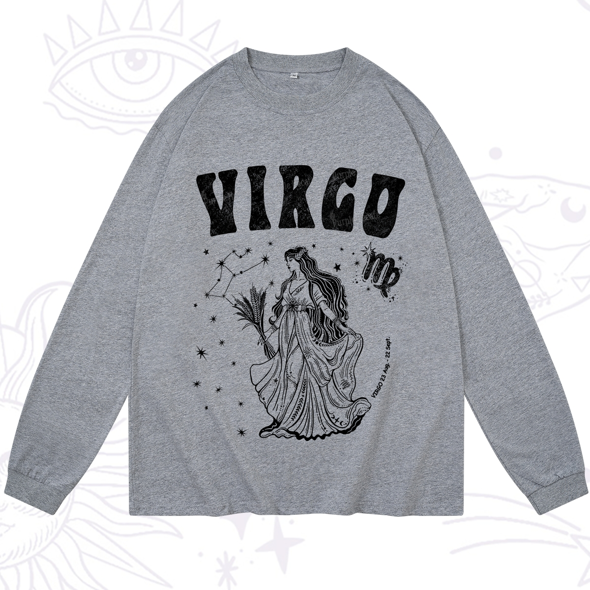 Purplehecate Virgo Starshine Zodiac Long Sleeve T-Shirt