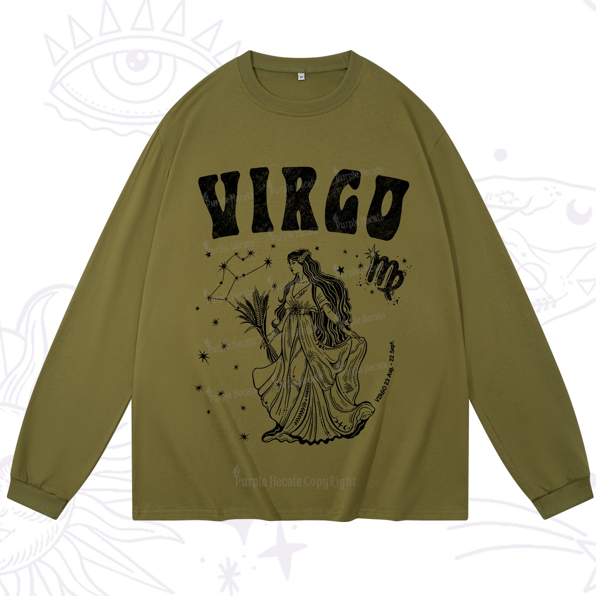 Purplehecate Virgo Starshine Zodiac Long Sleeve T-Shirt
