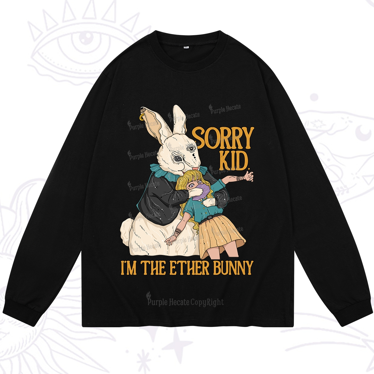 Purplehecate Sorry Kid I'm Easter Bunny Long Sleeve T-Shirt