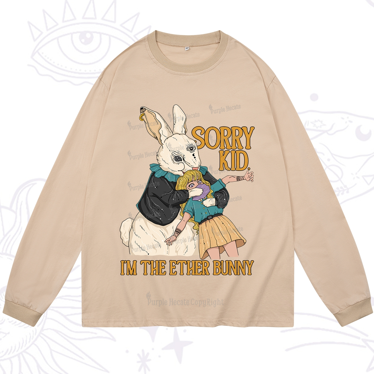Purplehecate Sorry Kid I'm Easter Bunny Long Sleeve T-Shirt