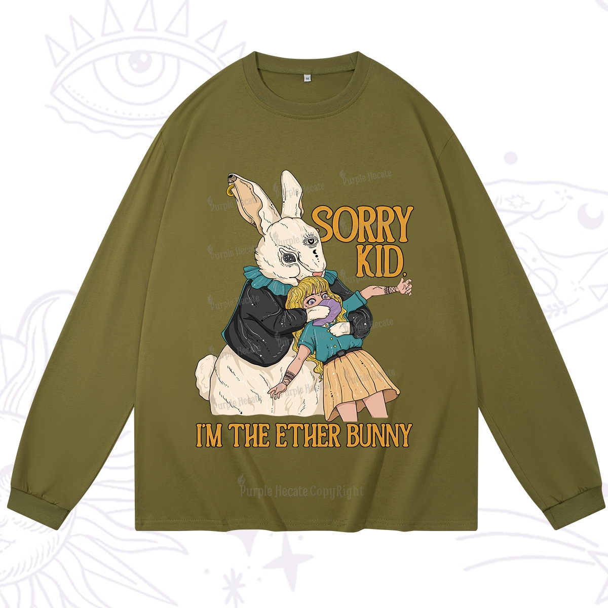 Purplehecate Sorry Kid I'm Easter Bunny Long Sleeve T-Shirt