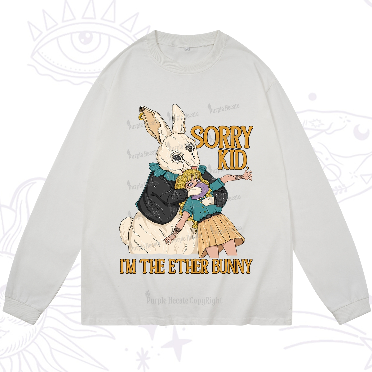 Purplehecate Sorry Kid I'm Easter Bunny Long Sleeve T-Shirt