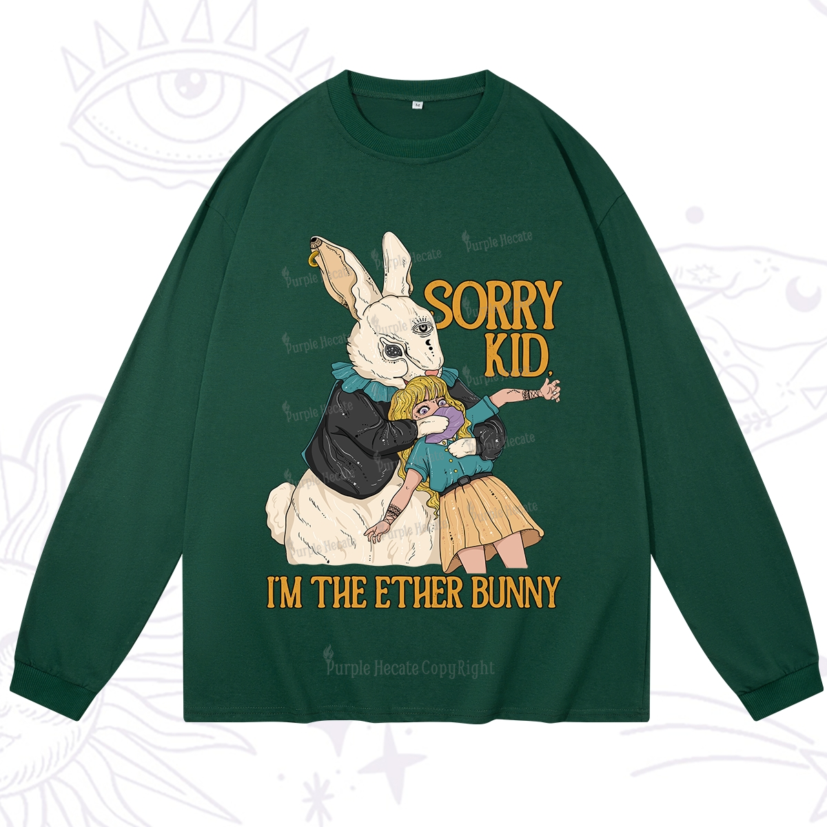Purplehecate Sorry Kid I'm Easter Bunny Long Sleeve T-Shirt