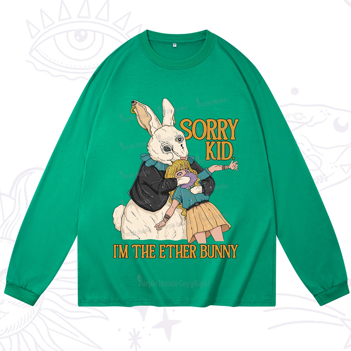 Purplehecate Sorry Kid I'm Easter Bunny Long Sleeve T-Shirt