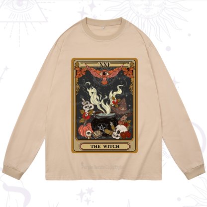 Purplehecate The Witch Magical Tarot Long Sleeve T-Shirt