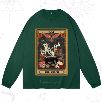 Purplehecate The Witch Magical Tarot Long Sleeve T-Shirt