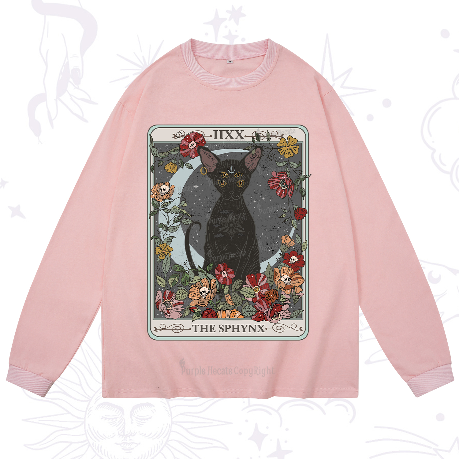Purplehecate The Sphynx Tarot Long Sleeve T-Shirt
