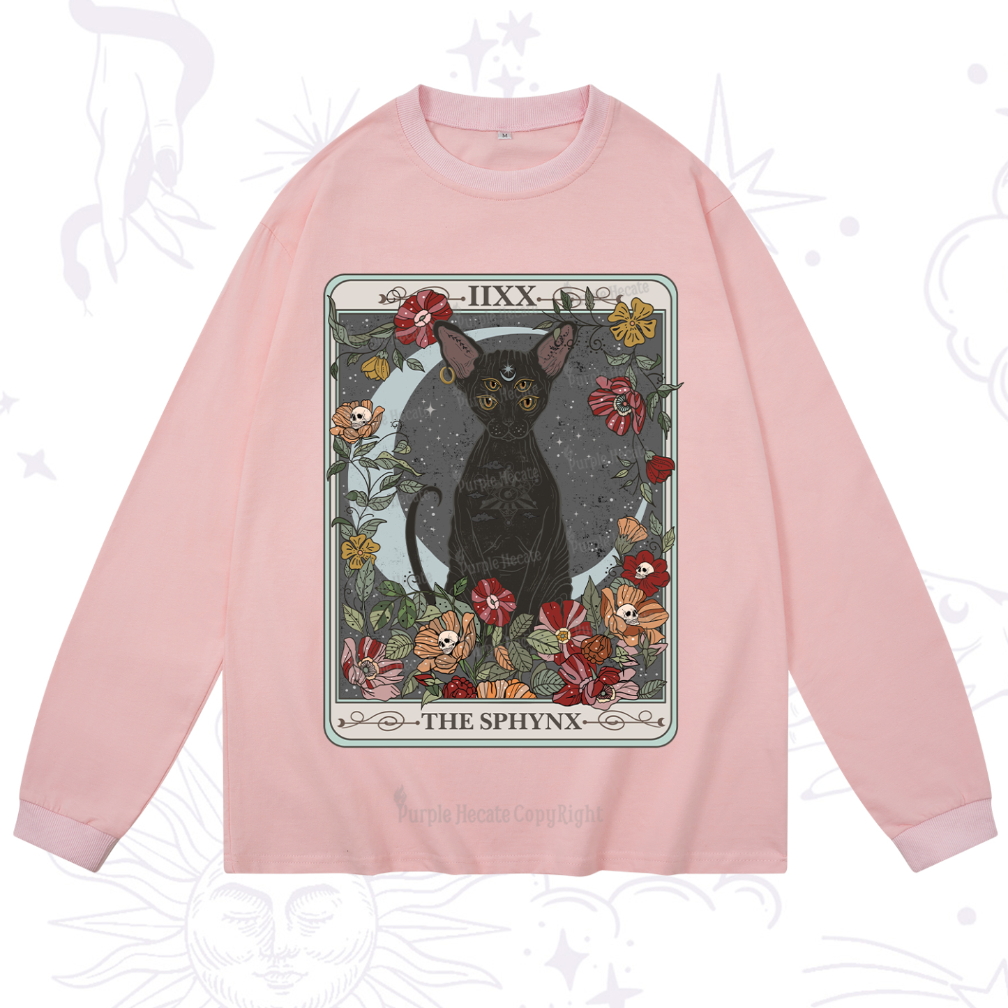 Purplehecate The Sphynx Tarot Long Sleeve T-Shirt