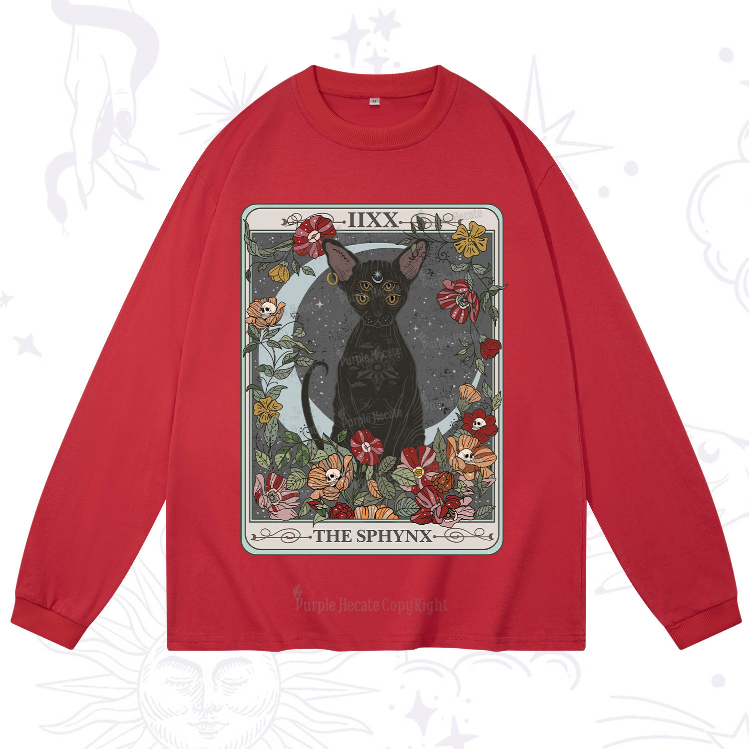Purplehecate The Sphynx Tarot Long Sleeve T-Shirt