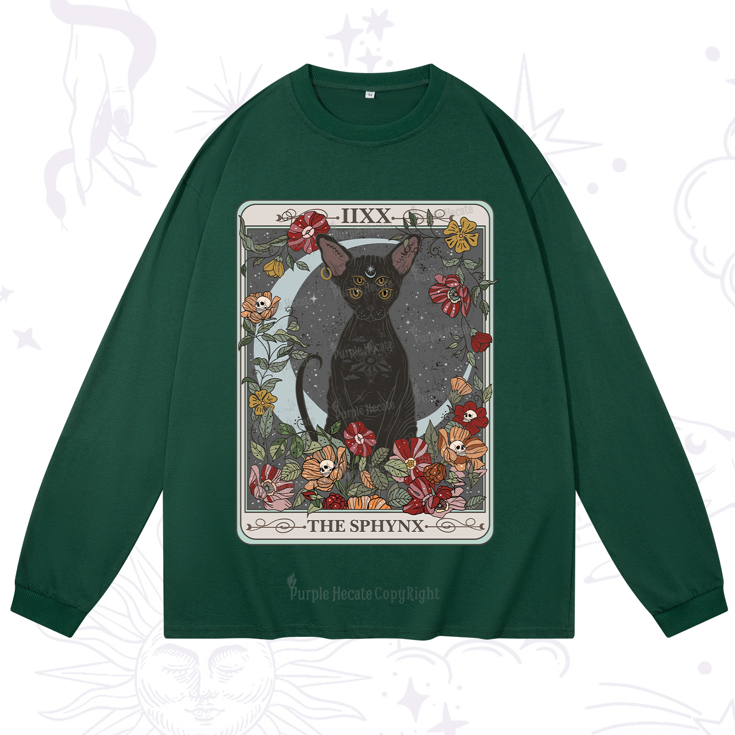 Purplehecate The Sphynx Tarot Long Sleeve T-Shirt
