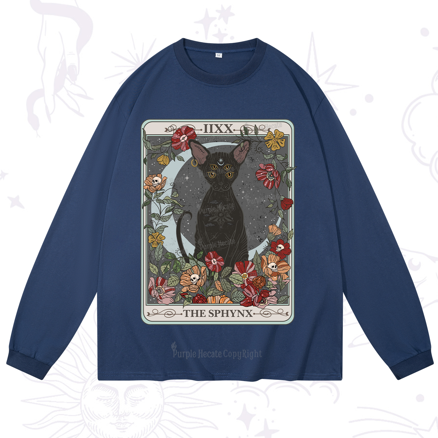 Purplehecate The Sphynx Tarot Long Sleeve T-Shirt