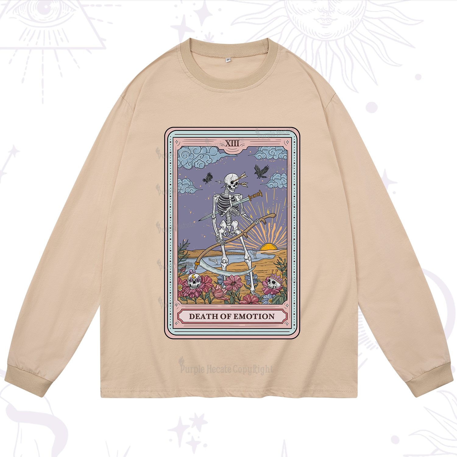 Purplehecate The Death Of Emotion Tarot Long Sleeve T-Shirt