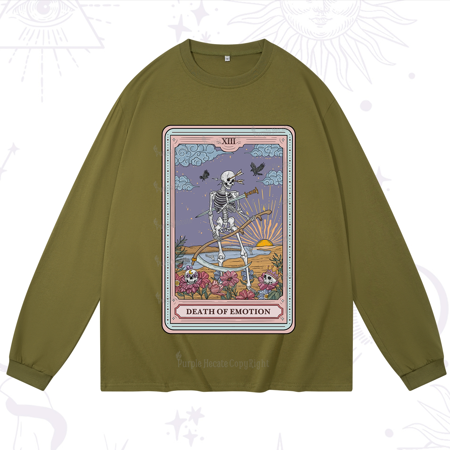 Purplehecate The Death Of Emotion Tarot Long Sleeve T-Shirt