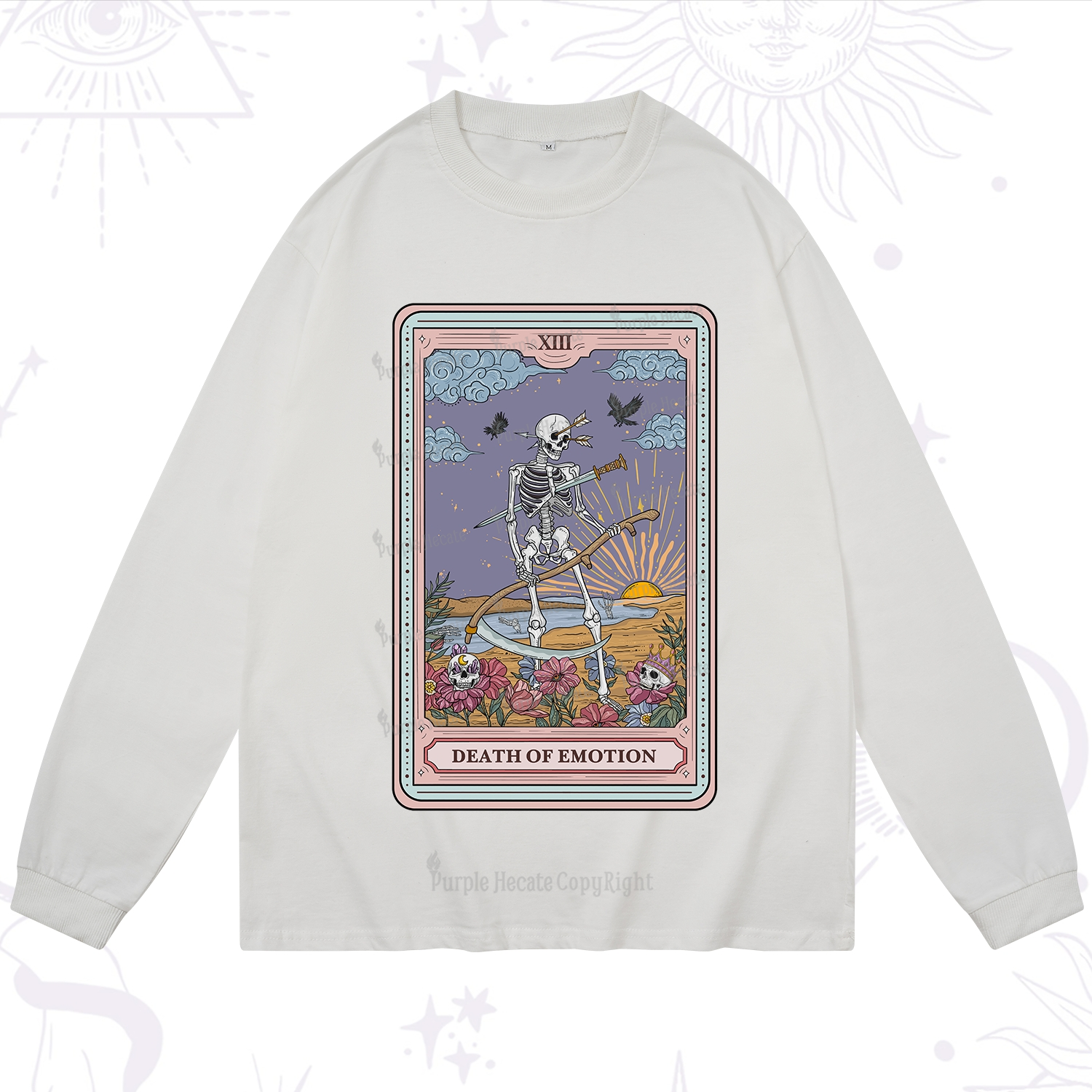 Purplehecate The Death Of Emotion Tarot Long Sleeve T-Shirt