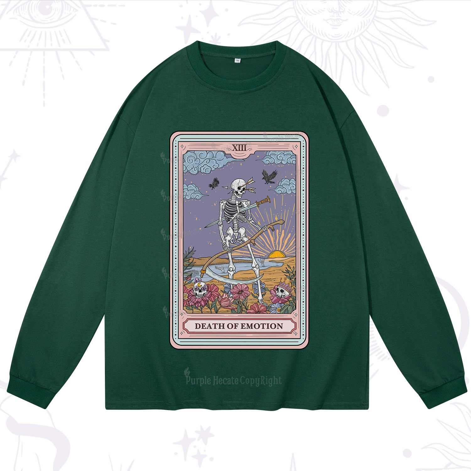 Purplehecate The Death Of Emotion Tarot Long Sleeve T-Shirt