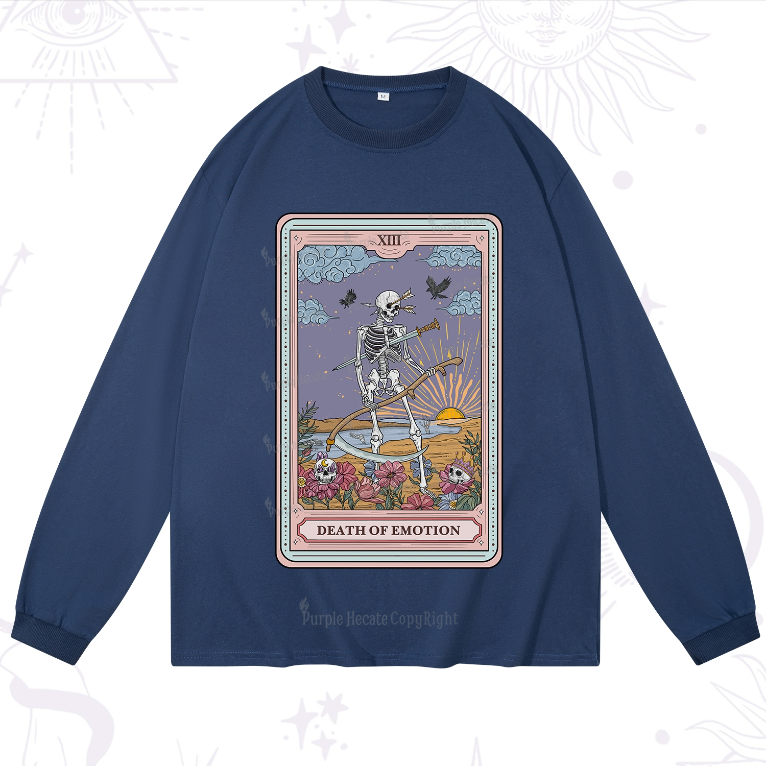 Purplehecate The Death Of Emotion Tarot Long Sleeve T-Shirt