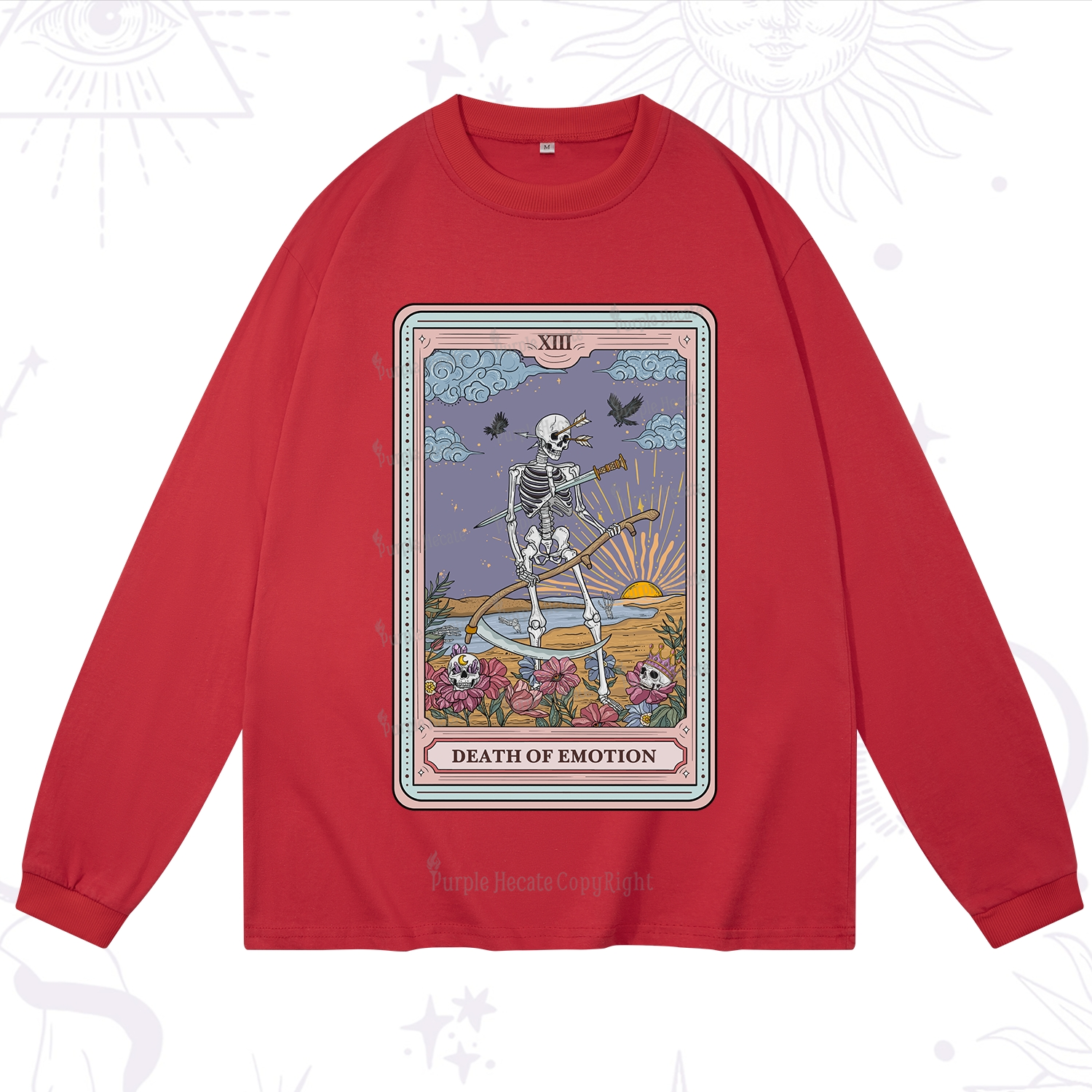 Purplehecate The Death Of Emotion Tarot Long Sleeve T-Shirt