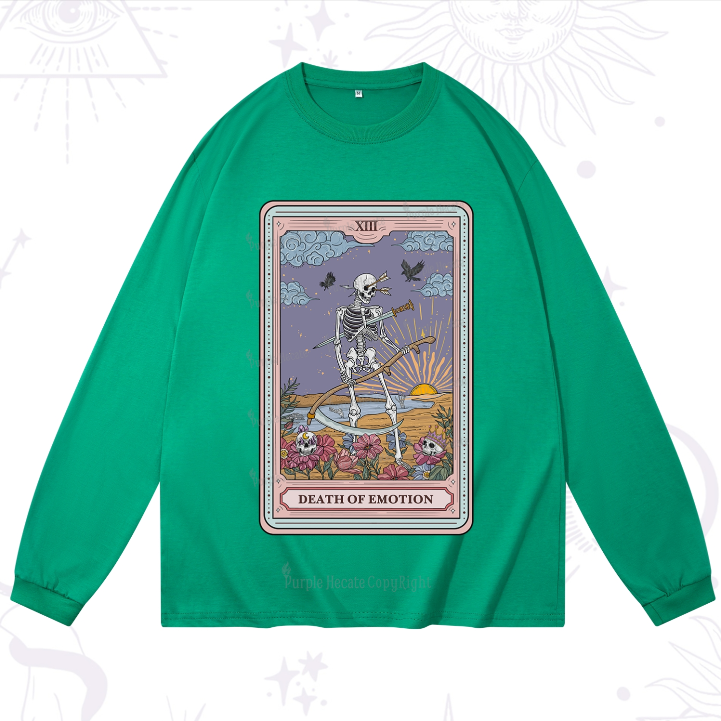 Purplehecate The Death Of Emotion Tarot Long Sleeve T-Shirt