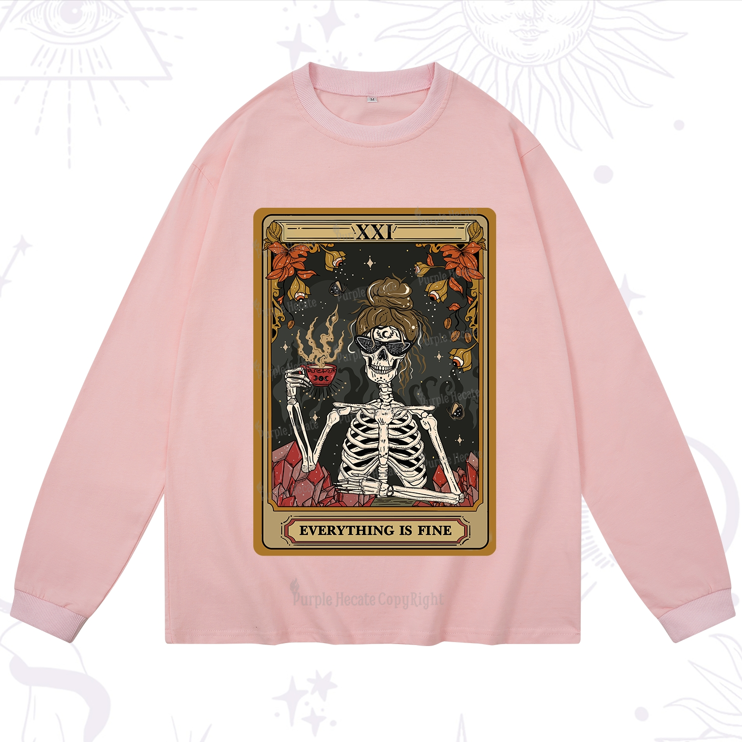 Purplehecate The Everything Fine Tarot Long Sleeve T-Shirt