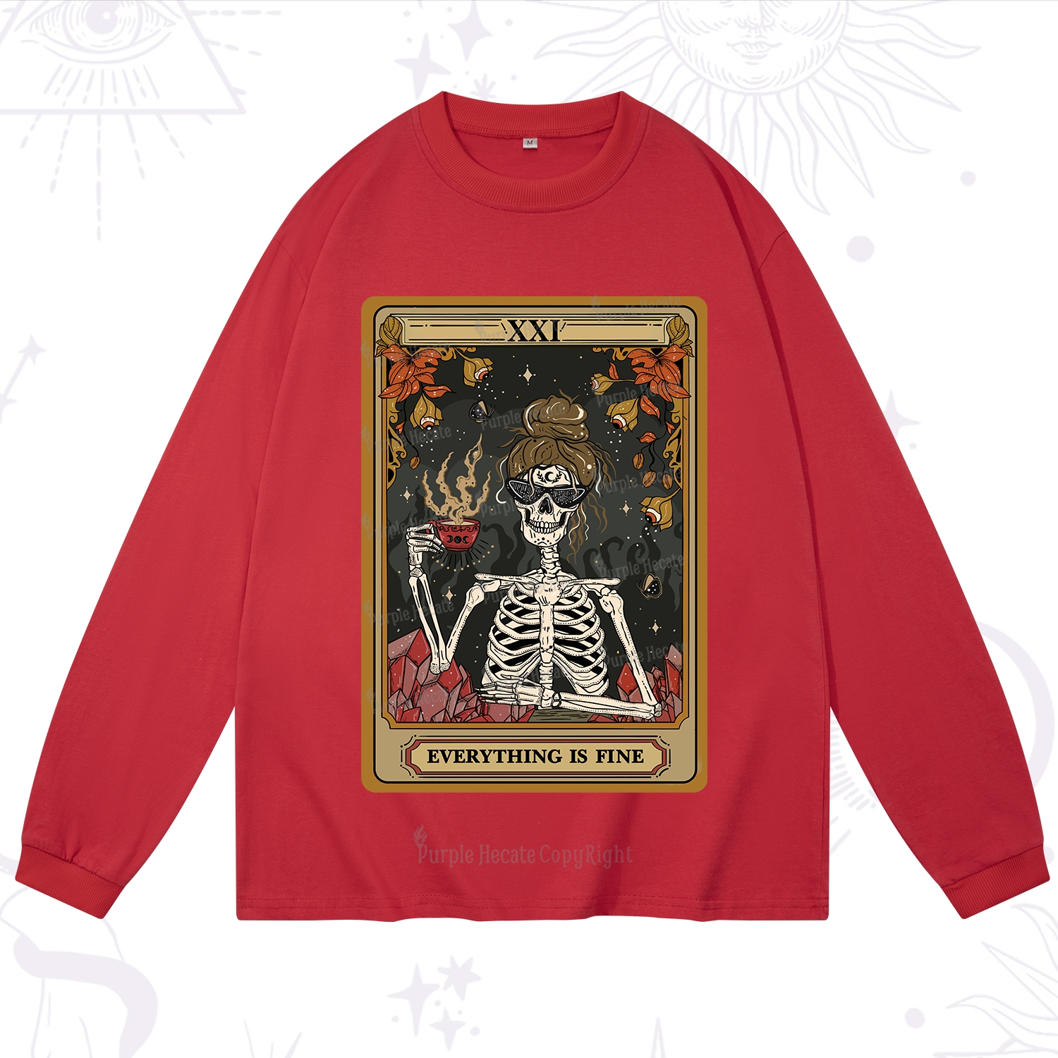 Purplehecate The Everything Fine Tarot Long Sleeve T-Shirt