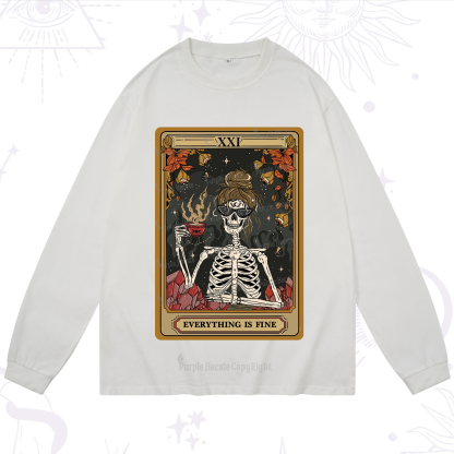 Purplehecate The Everything Fine Tarot Long Sleeve T-Shirt