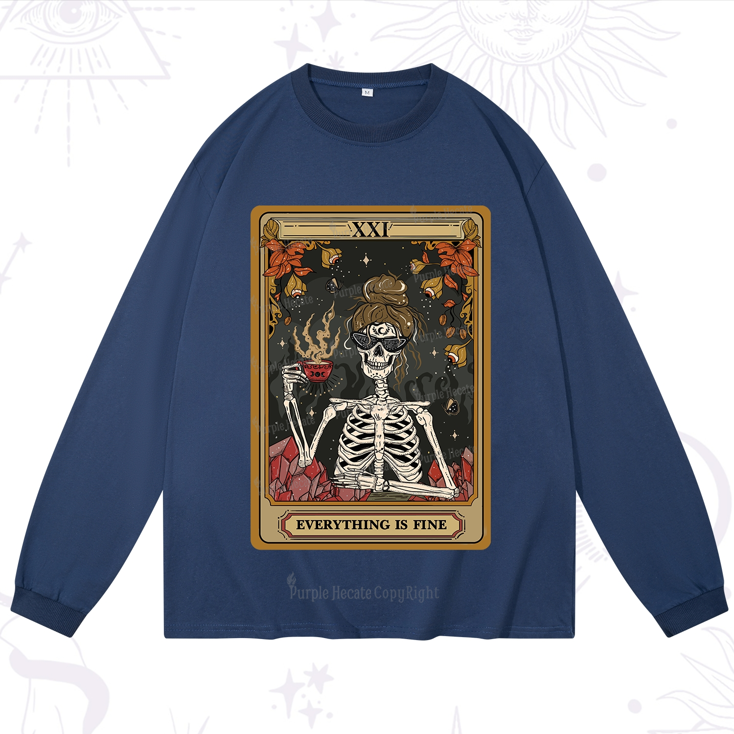Purplehecate The Everything Fine Tarot Long Sleeve T-Shirt