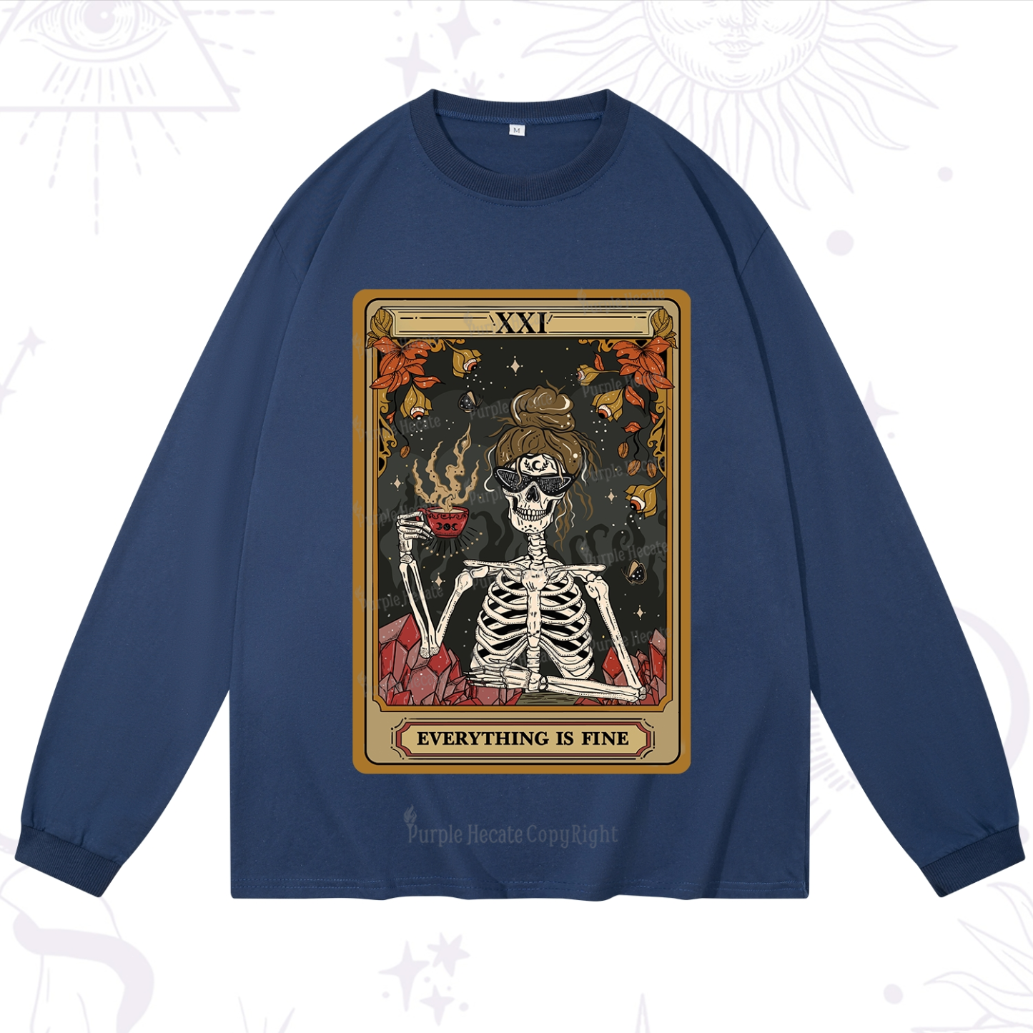 Purplehecate The Everything Fine Tarot Long Sleeve T-Shirt