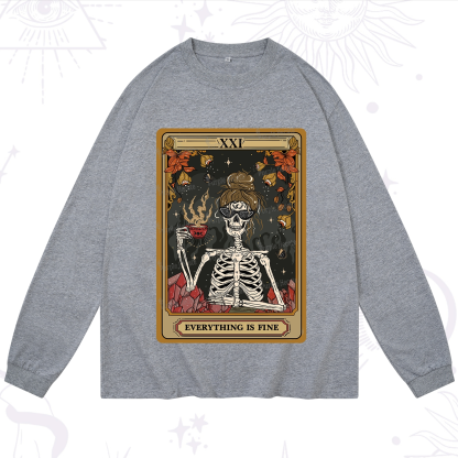 Purplehecate The Everything Fine Tarot Long Sleeve T-Shirt