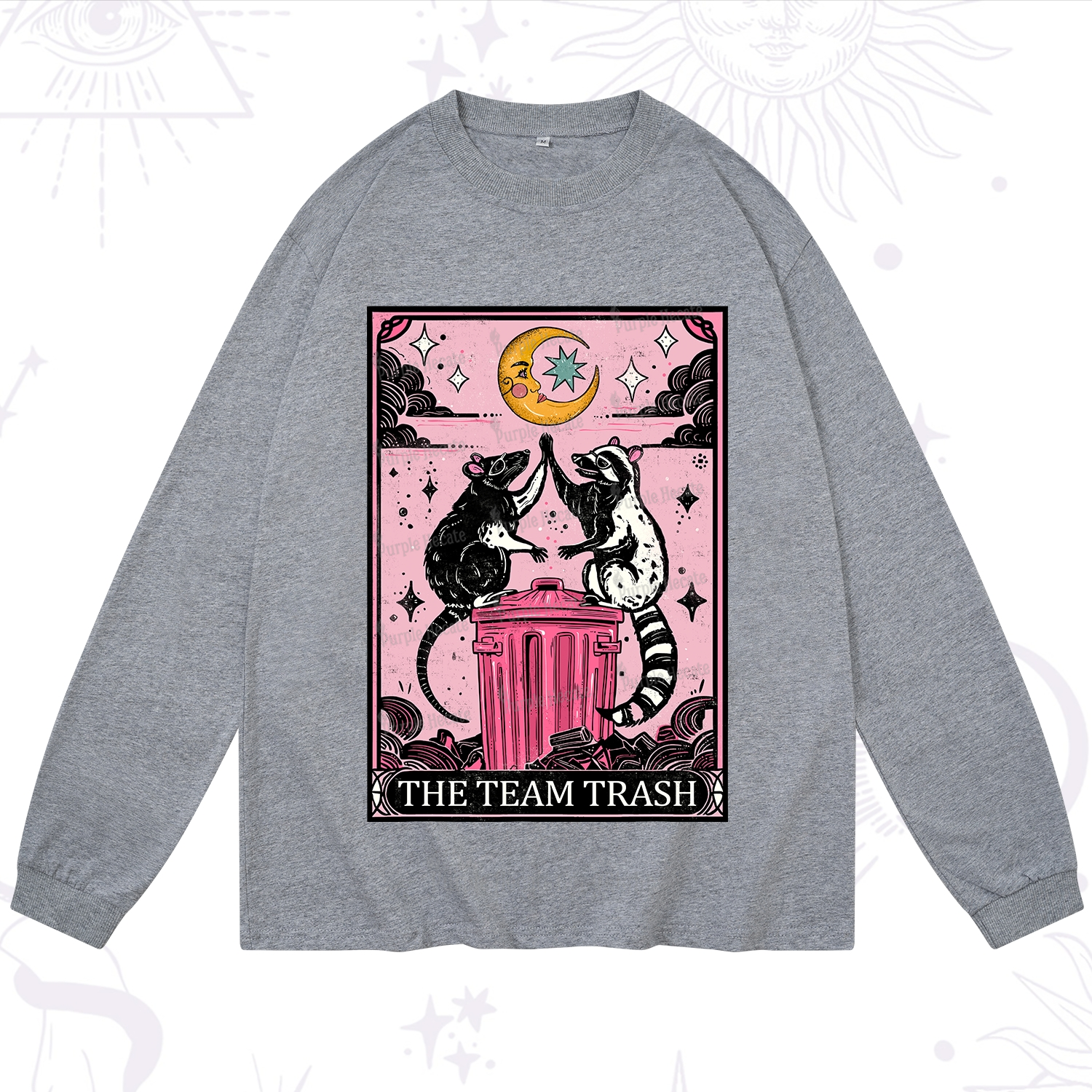 Purplehecate The Team Trash Opossum tarot Long Sleeve T-Shirt