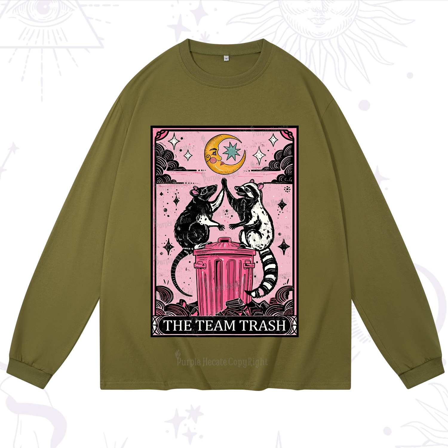 Purplehecate The Team Trash Opossum tarot Long Sleeve T-Shirt