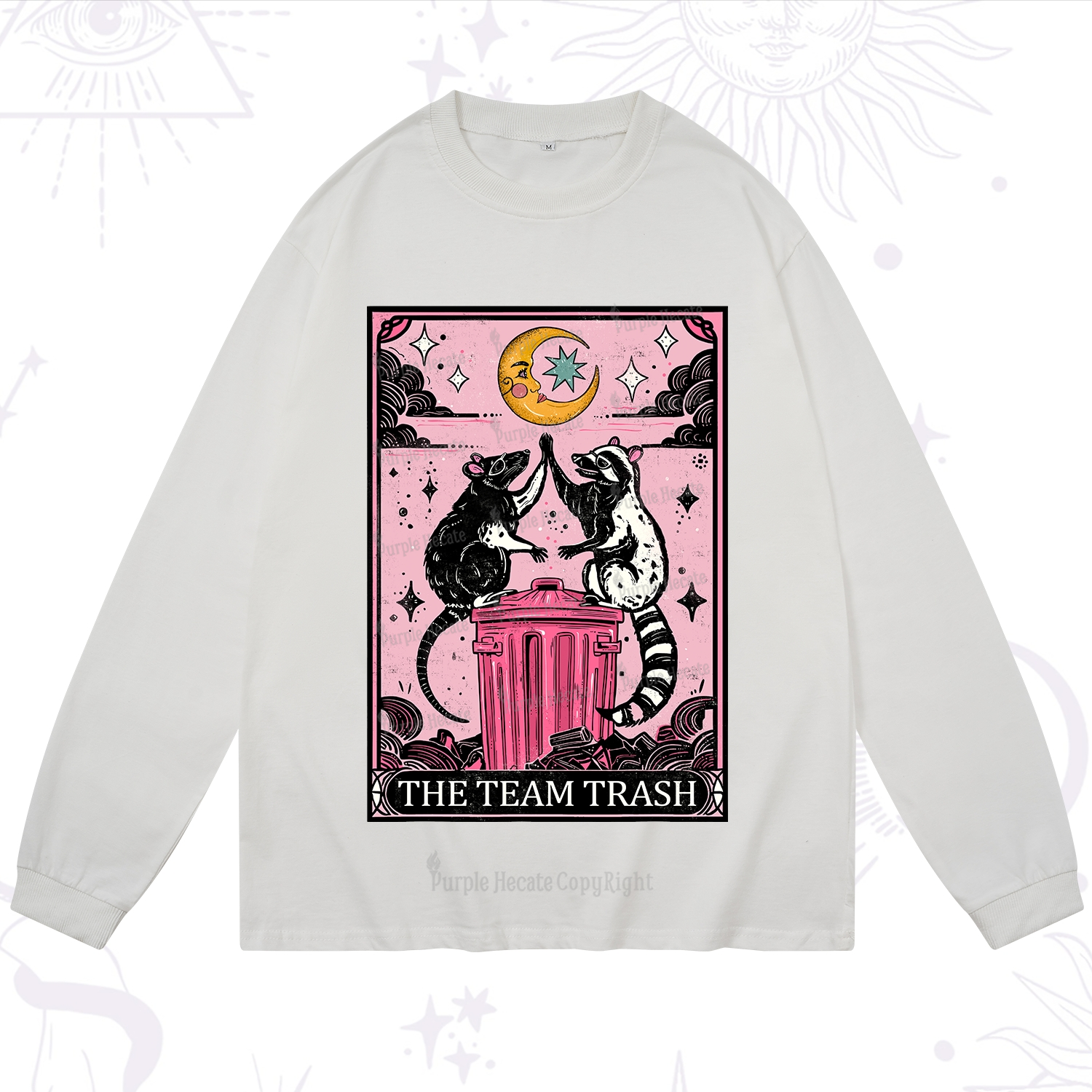Purplehecate The Team Trash Opossum tarot Long Sleeve T-Shirt