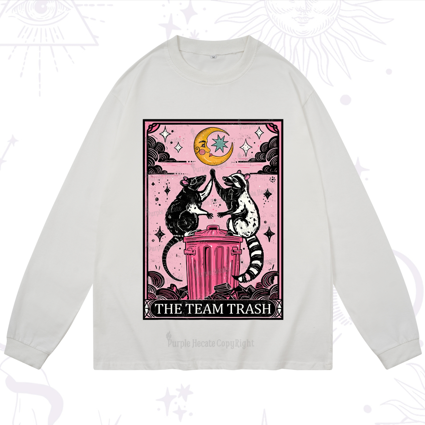 Purplehecate The Team Trash Opossum tarot Long Sleeve T-Shirt