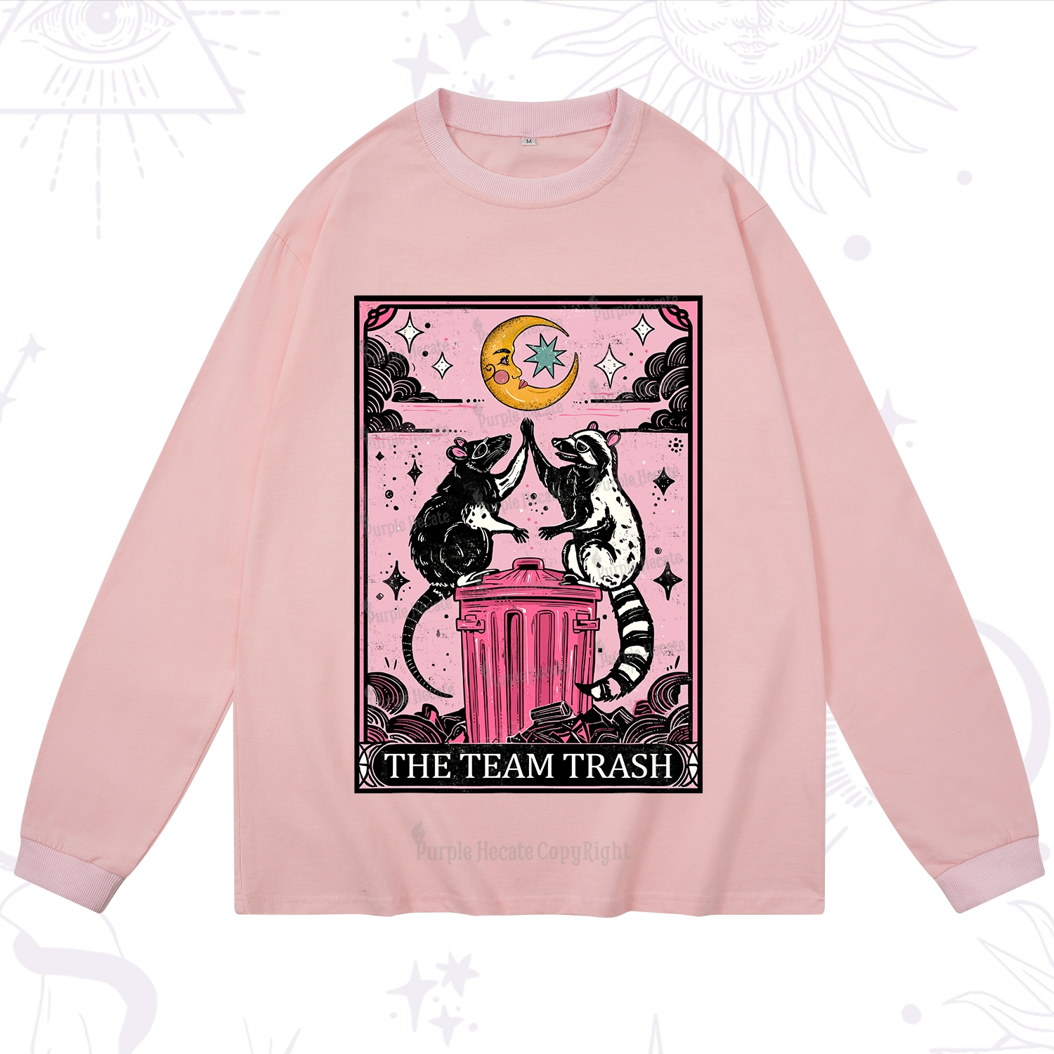 Purplehecate The Team Trash Opossum tarot Long Sleeve T-Shirt