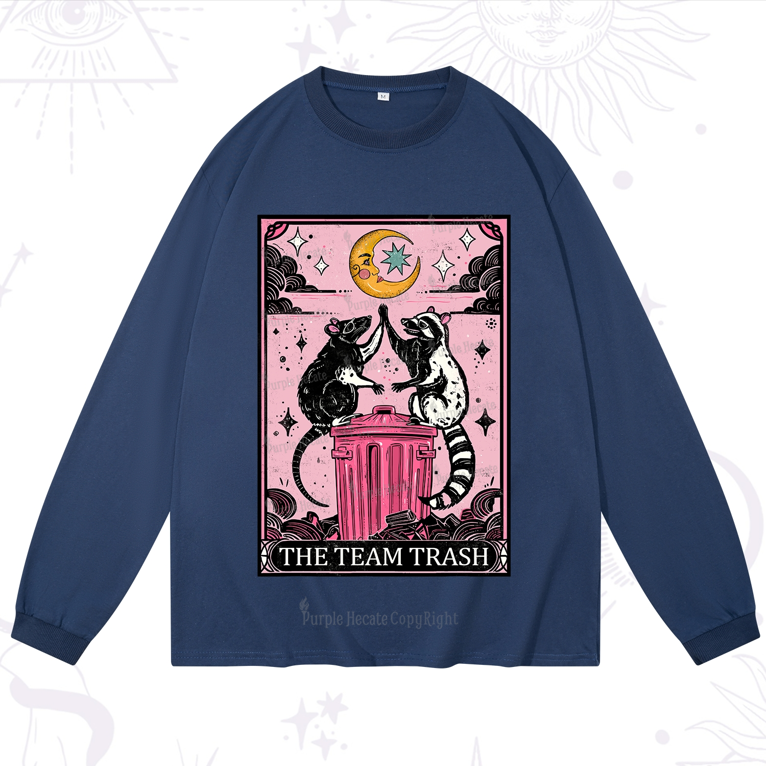 Purplehecate The Team Trash Opossum tarot Long Sleeve T-Shirt