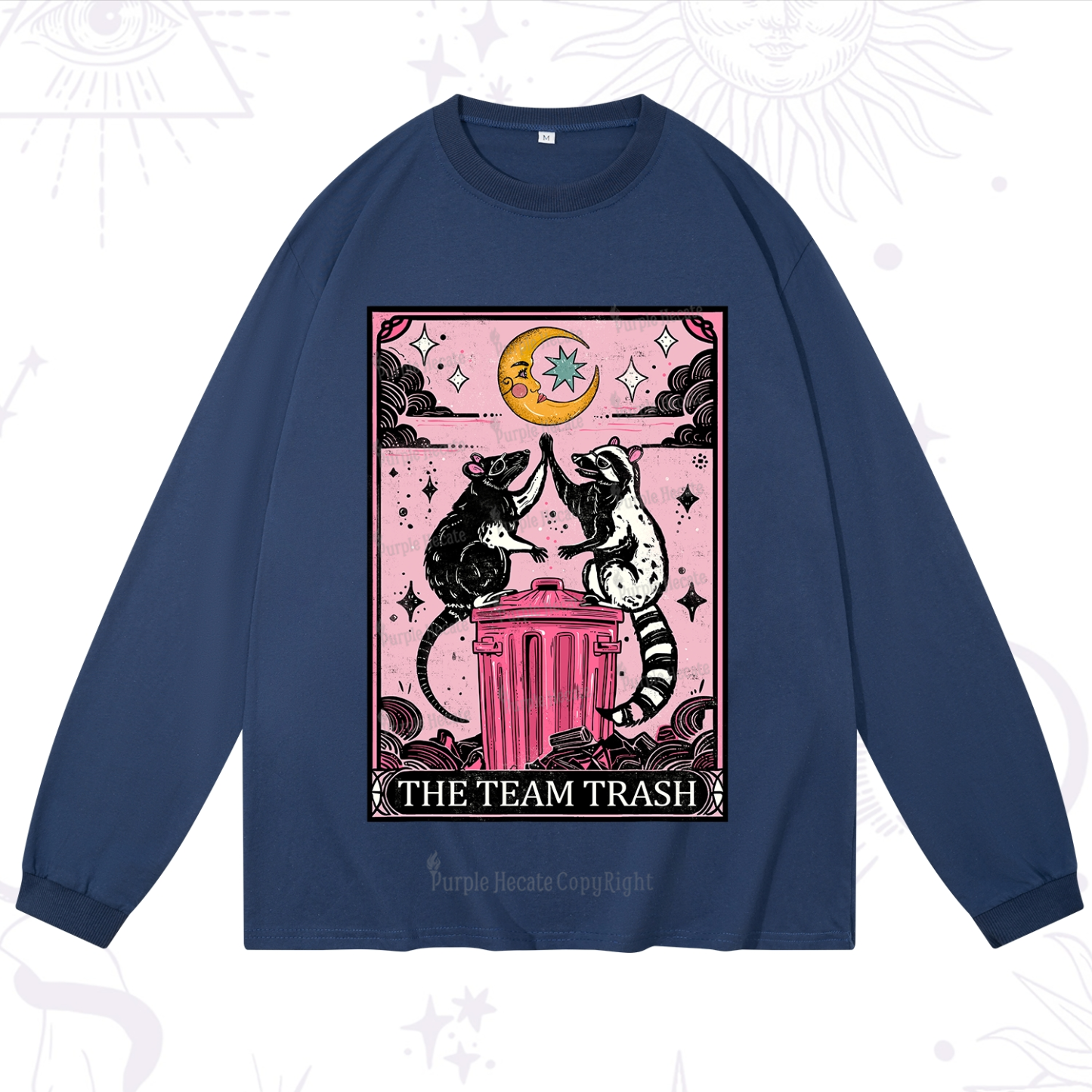 Purplehecate The Team Trash Opossum tarot Long Sleeve T-Shirt