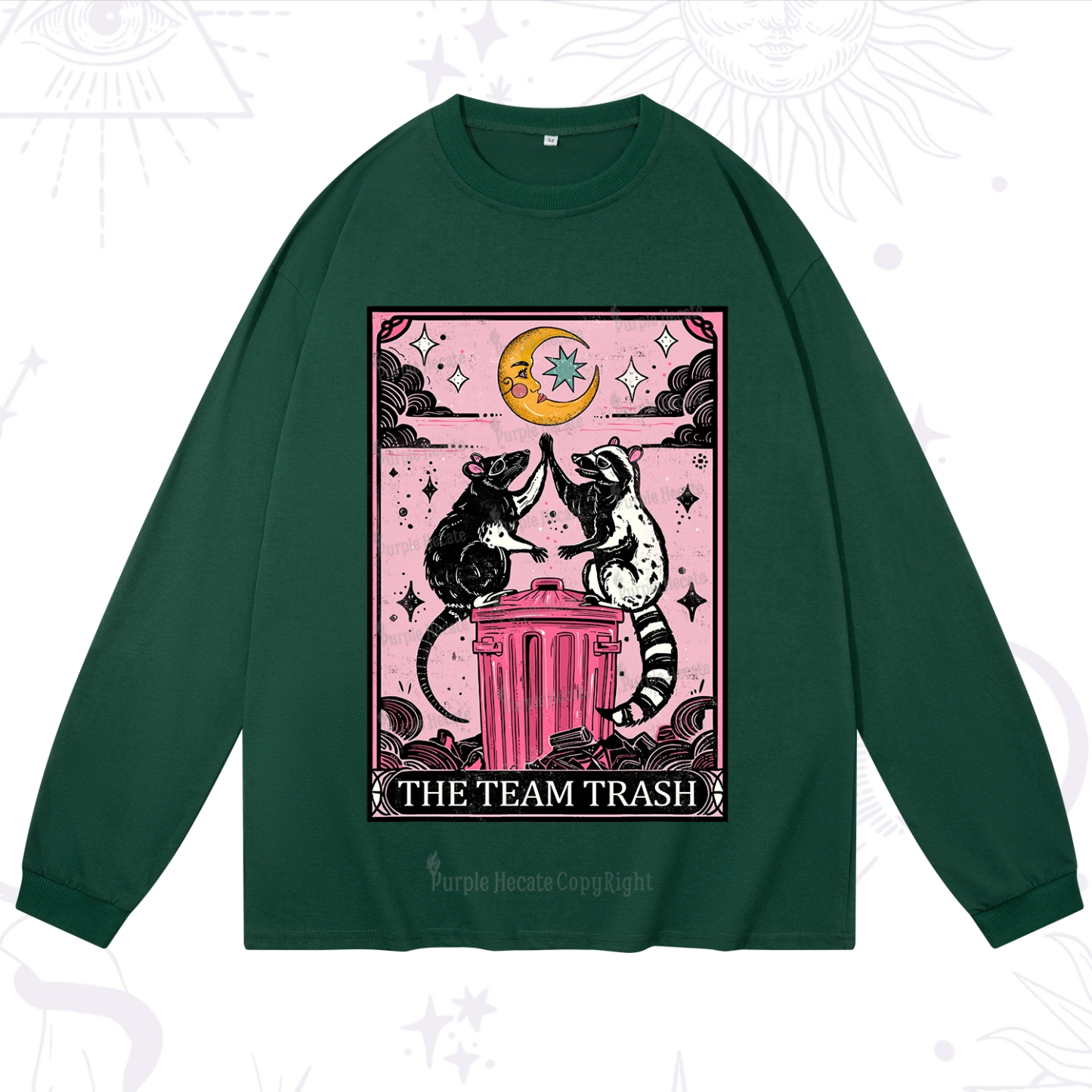 Purplehecate The Team Trash Opossum tarot Long Sleeve T-Shirt