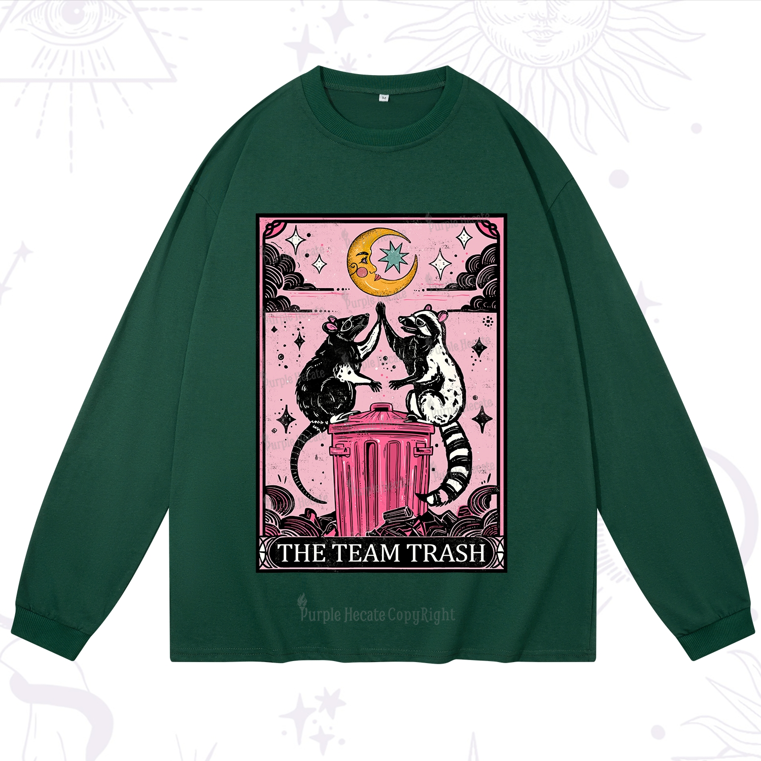Purplehecate The Team Trash Opossum tarot Long Sleeve T-Shirt