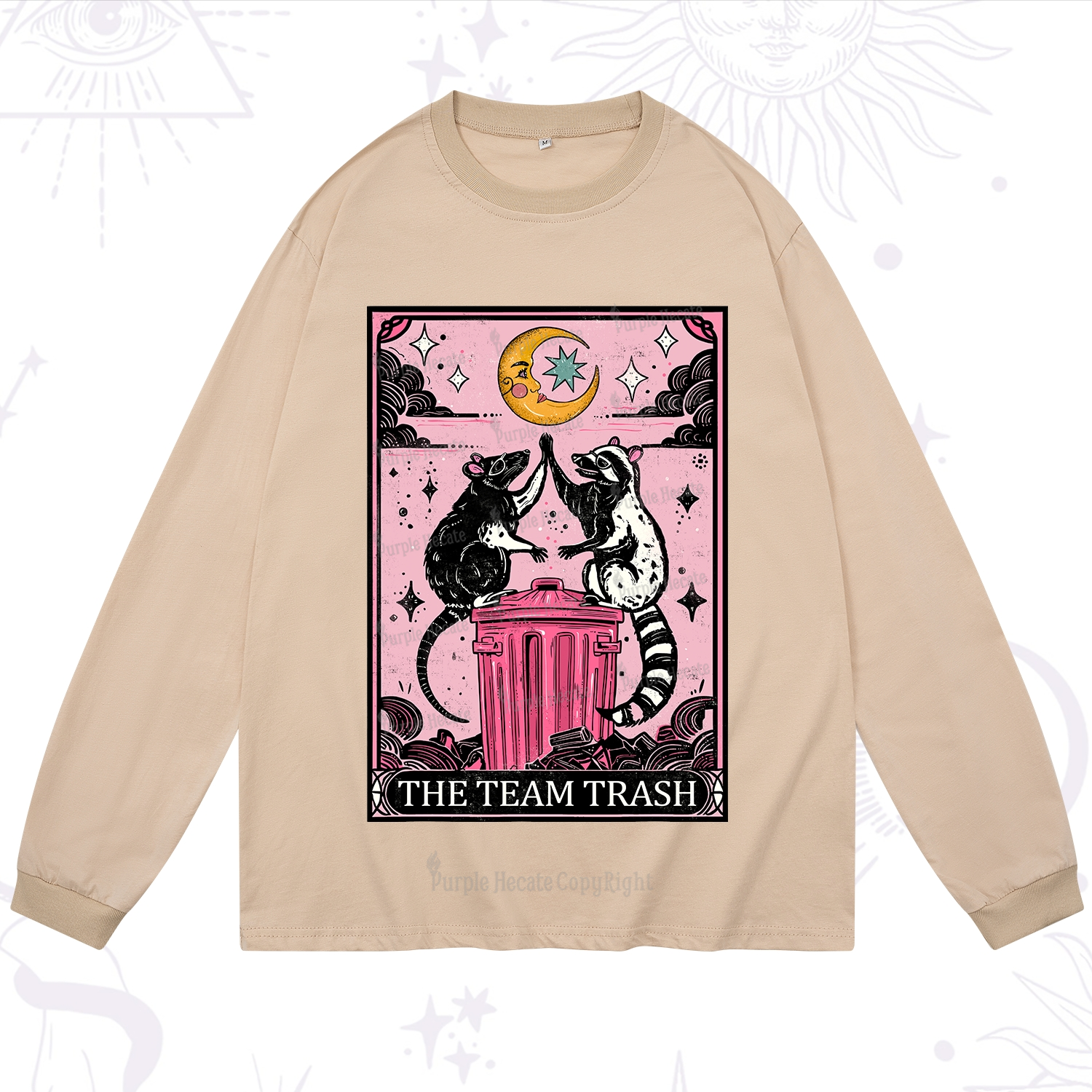 Purplehecate The Team Trash Opossum tarot Long Sleeve T-Shirt