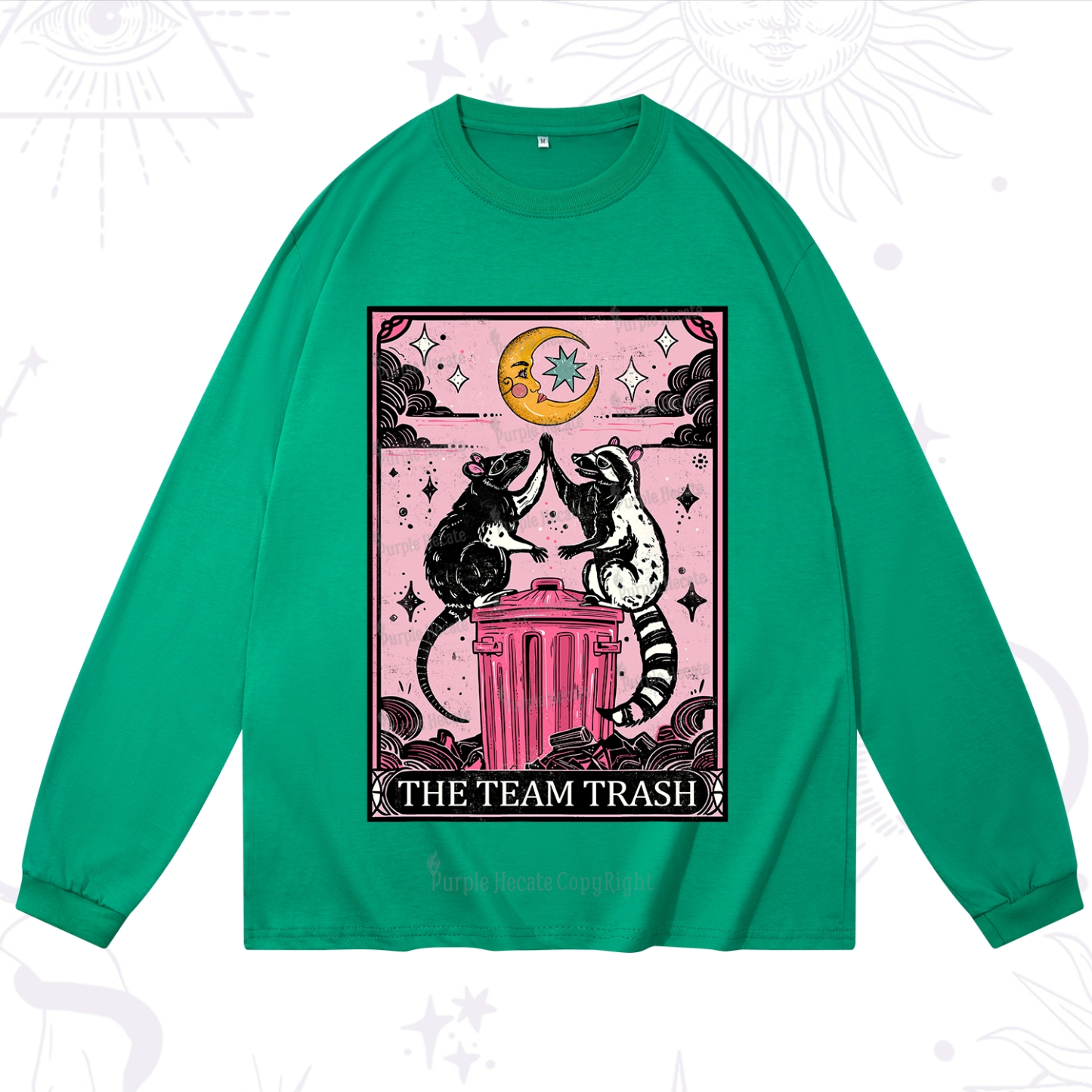 Purplehecate The Team Trash Opossum tarot Long Sleeve T-Shirt