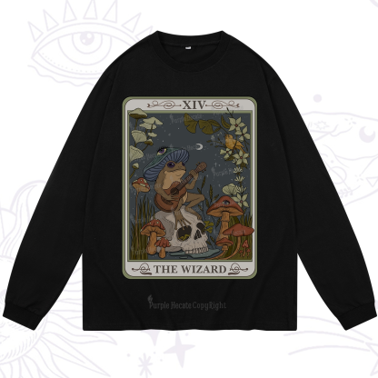 Purplehecate The Wizard Tarot Long Sleeve T-Shirt