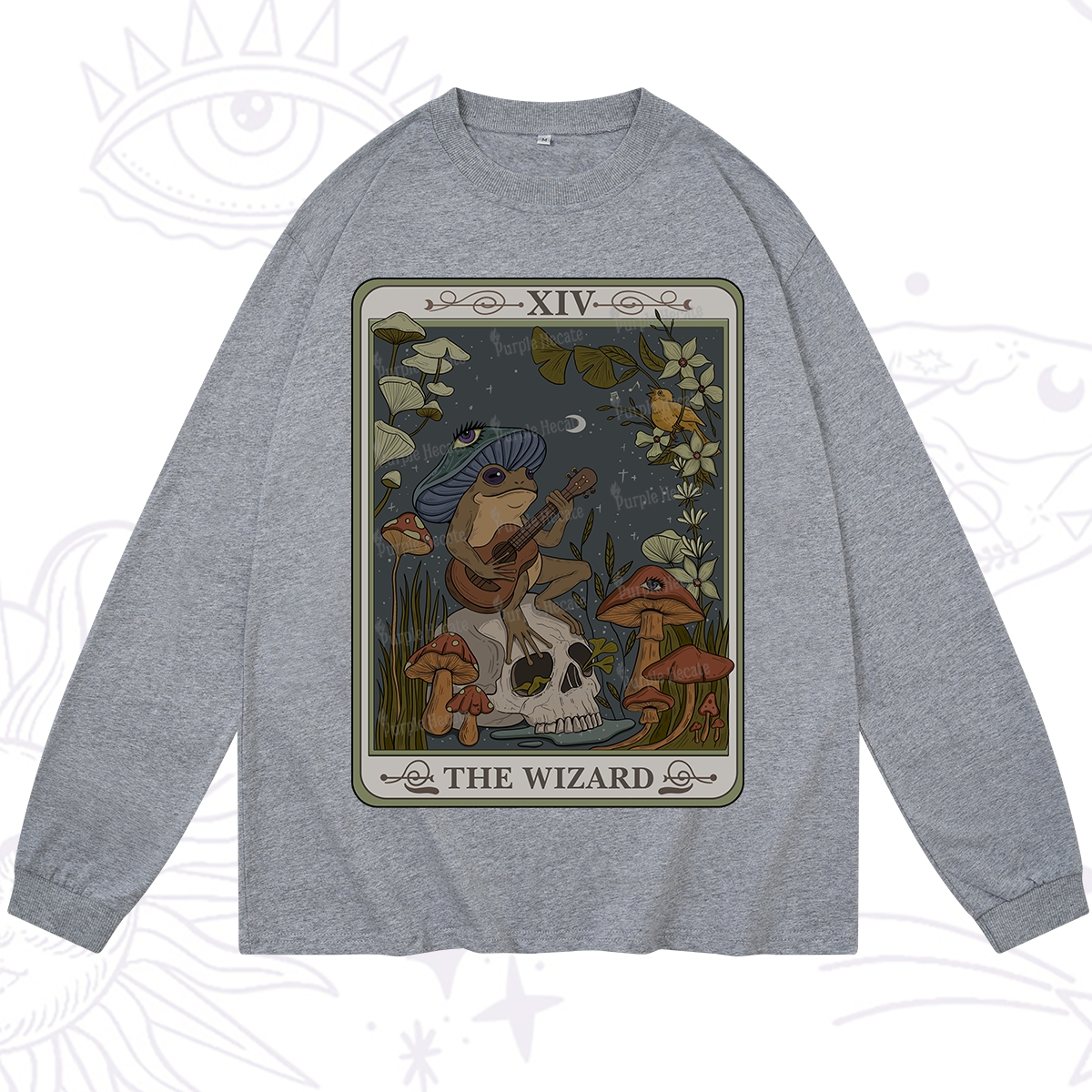 Purplehecate The Wizard Tarot Long Sleeve T-Shirt