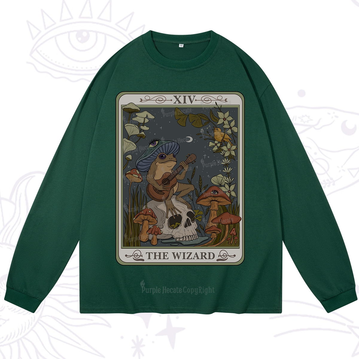 Purplehecate The Wizard Tarot Long Sleeve T-Shirt