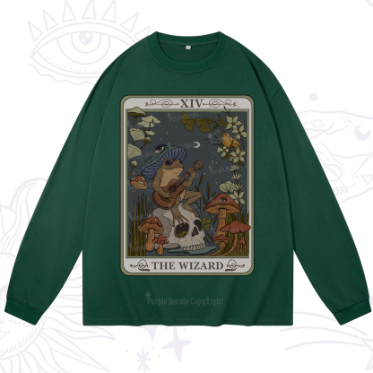 Purplehecate The Wizard Tarot Long Sleeve T-Shirt