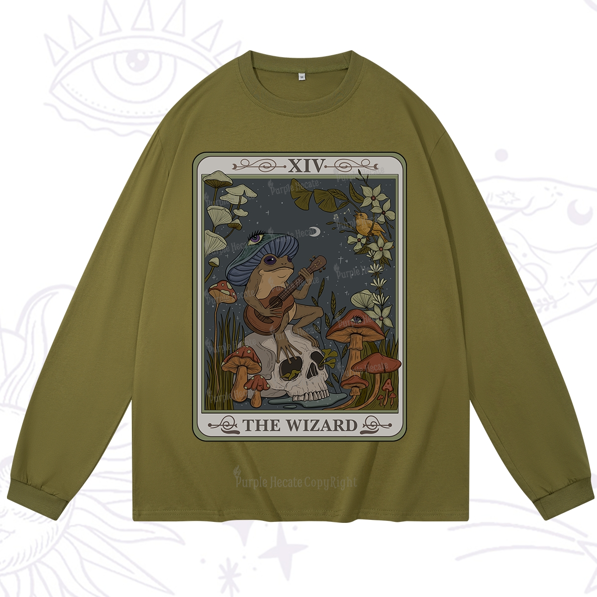 Purplehecate The Wizard Tarot Long Sleeve T-Shirt