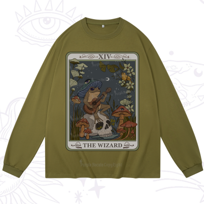 Purplehecate The Wizard Tarot Long Sleeve T-Shirt